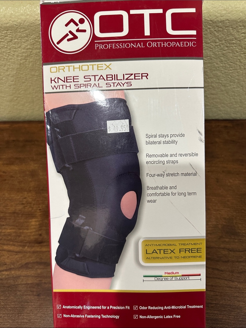 OTC Orthotex Knee Stabilizer - Black Knee Support
